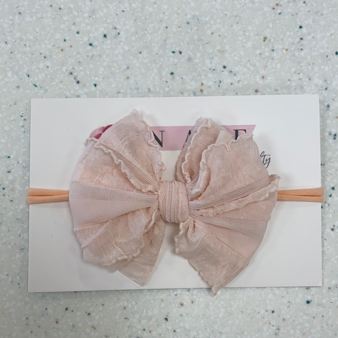 Peach Mini Headband - Doodlebug's Children's Boutique