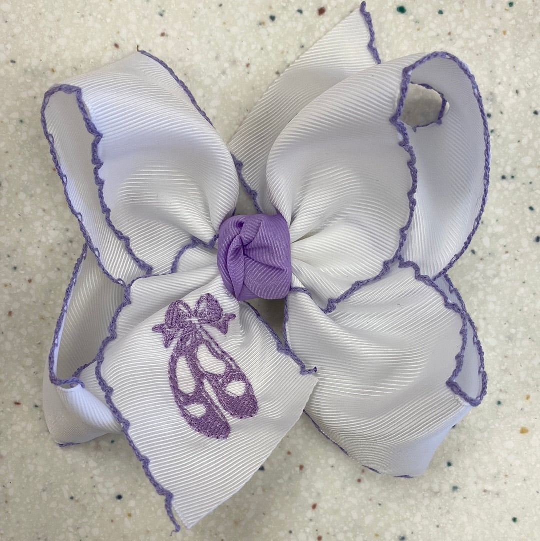 XL Crochet Edge Ballet Bow - Doodlebug's Children's Boutique