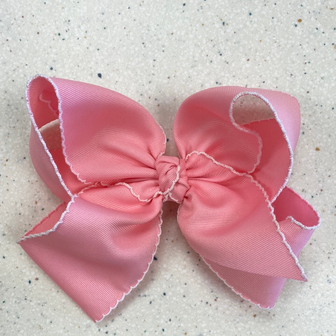 Pink Moonstitch Bow - Doodlebug's Children's Boutique