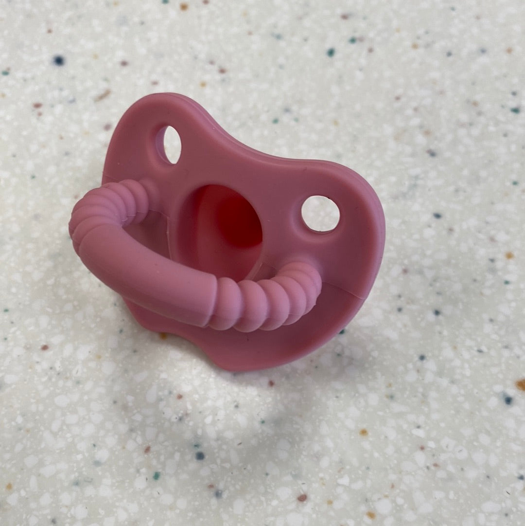 Round Sili Soother in Blush - Doodlebug's Children's Boutique