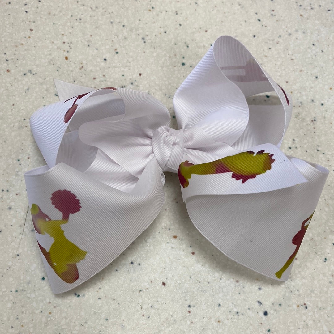 Lake Hamilton Neon Watercolor Cheer Bow - Doodlebug's Children's Boutique