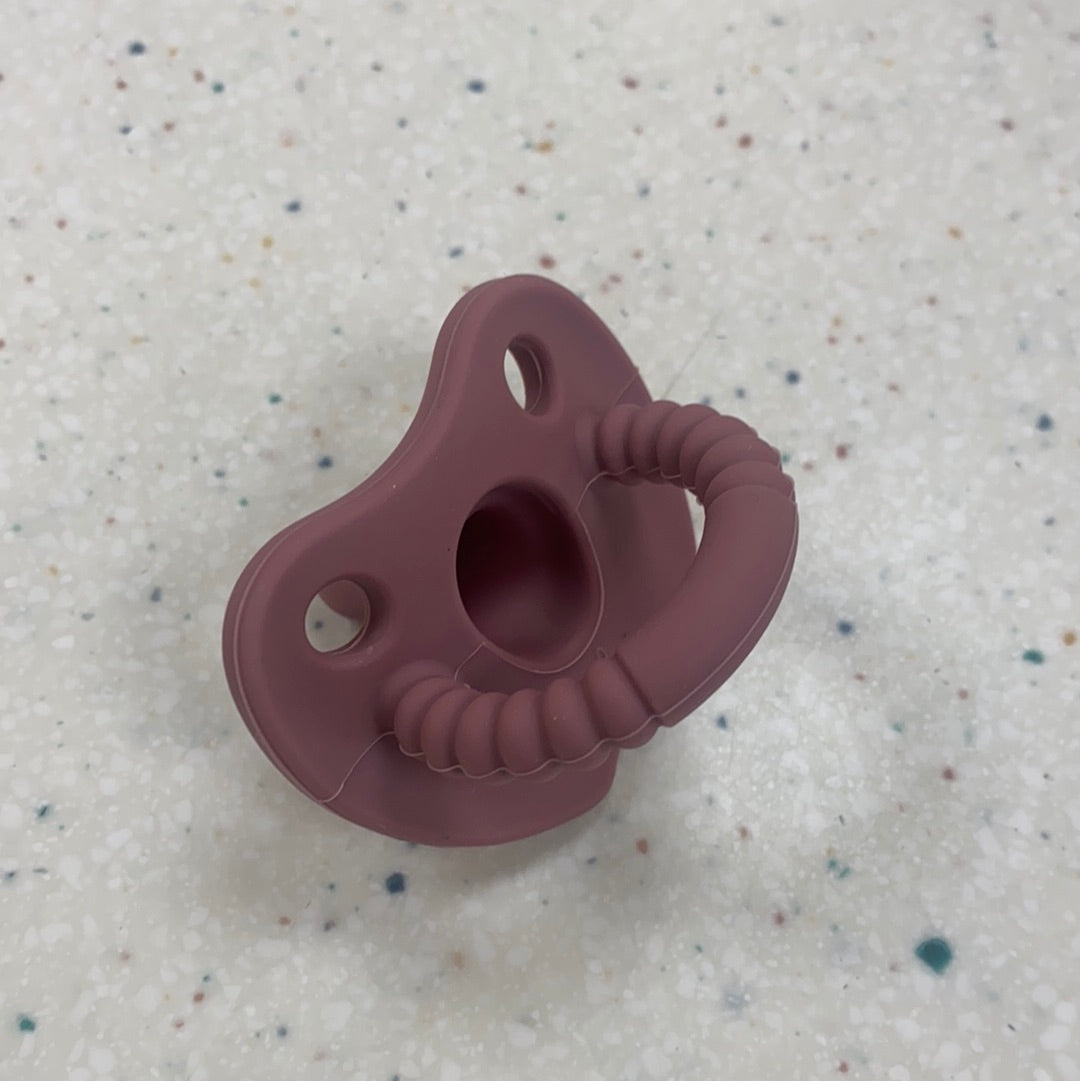 Flat Sili Soother in Mauve - Doodlebug's Children's Boutique