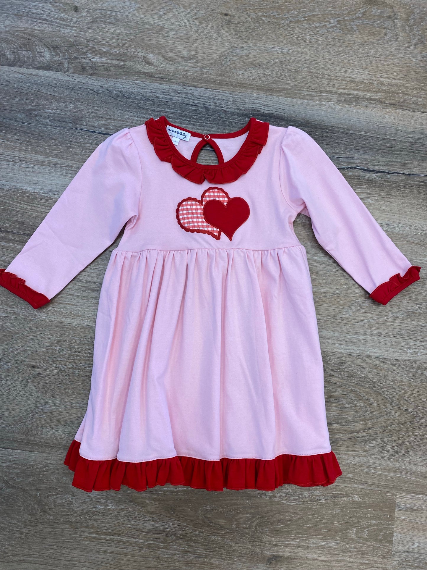 Love Applique Long Sleeve Toddler Dress - Doodlebug's Children's Boutique