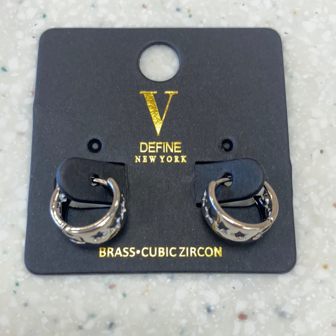 Joselyn Huggie Earrings in Silver - Doodlebug's Children's Boutique