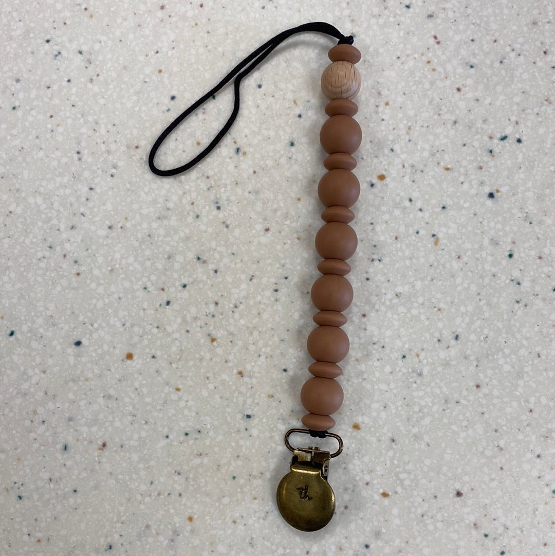 Grande Eden Paci and Toy Clip in Camel - Doodlebug's Children's Boutique