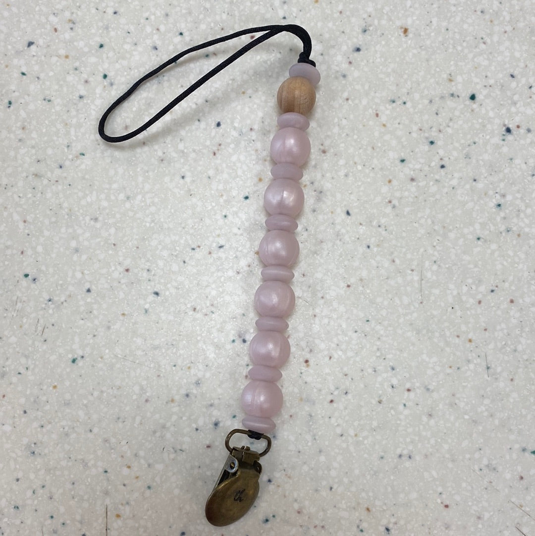 Grande Eden Paci and Toy Clip in Pink Pearl - Doodlebug's Children's Boutique
