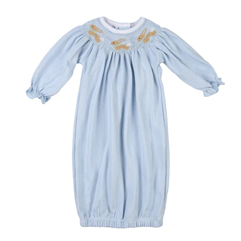 Springtime Bunny Blue Bishop Gown - Doodlebug's Children's Boutique