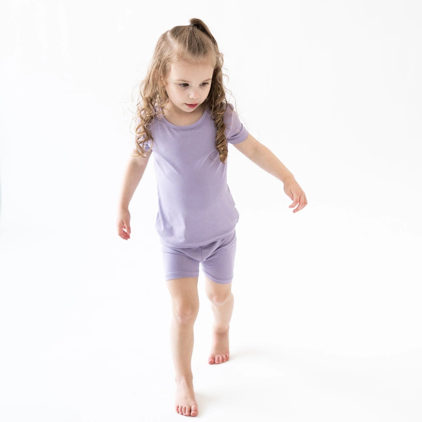 Short Sleeve Pajamas in Taro - Doodlebug's Children's Boutique
