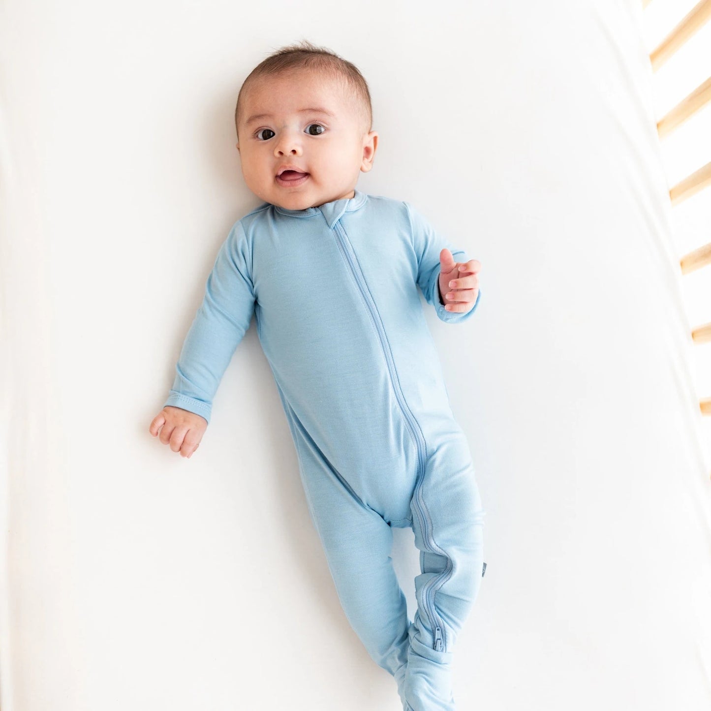 Zippered Footie in Stream - Doodlebug's Children's Boutique