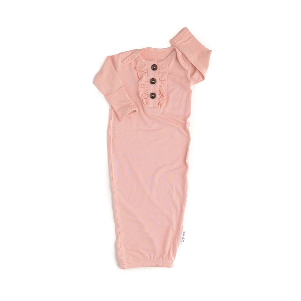 Olivia Ruffle Button Gown - Doodlebug's Children's Boutique
