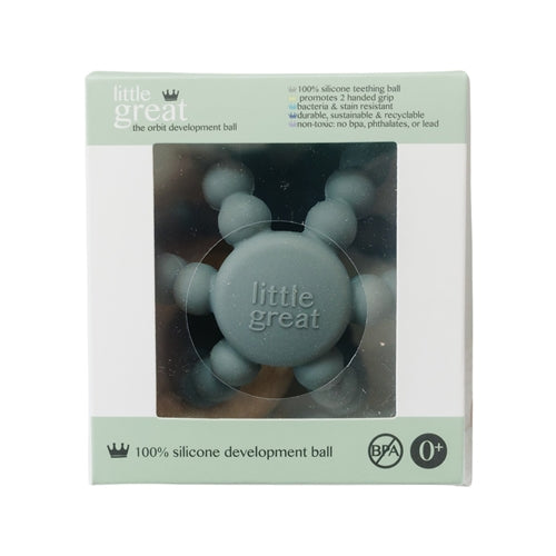 Little Great Orbit Ball Rattle in Grey - Doodlebug's Children's Boutique