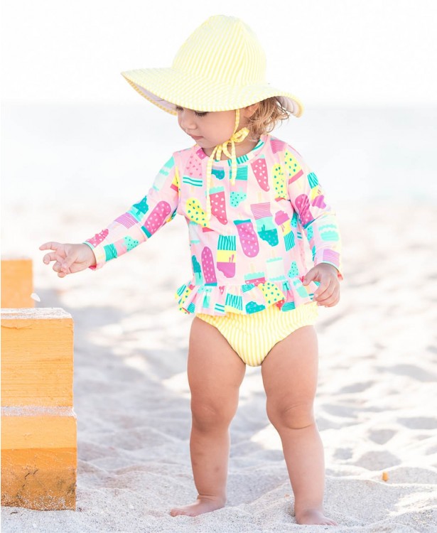 Ice Cream Social Long Sleeve Bikini - Doodlebug's Children's Boutique