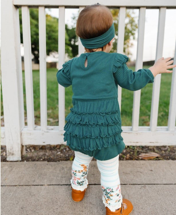Twilight Ribbed Flutter Bubble Romper - Doodlebug's Children's Boutique