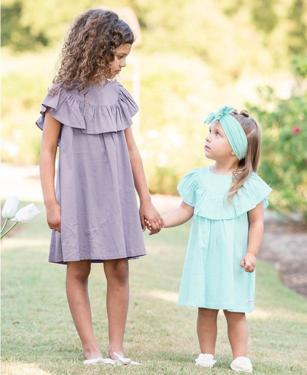 Starlight Woven Luxe Shoulder Ruffle Dress - Doodlebug's Children's Boutique