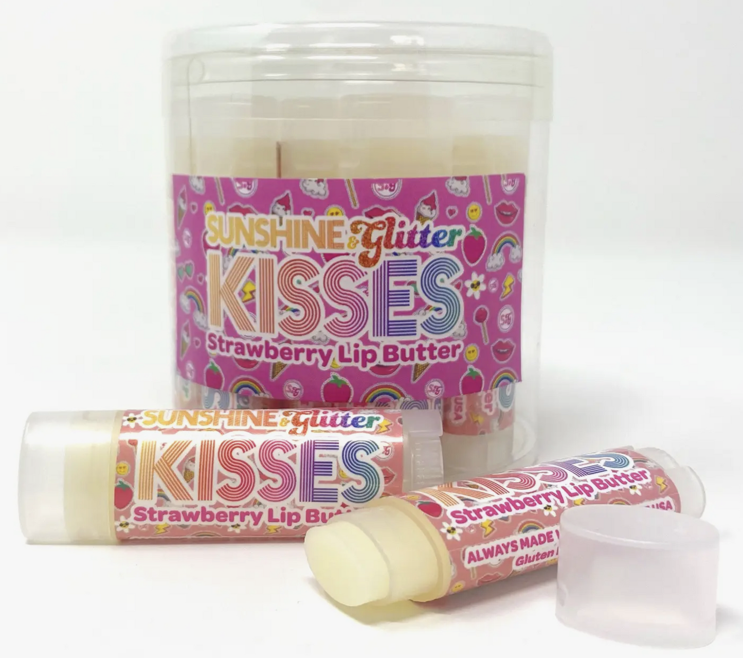 Kisses Strawberry Lip Butter - Doodlebug's Children's Boutique