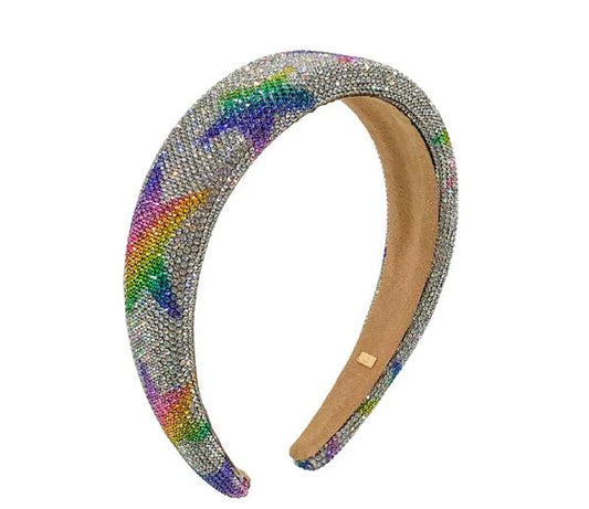 Silver Rainbow Star Crystallized Headband  - Doodlebug's Children's Boutique