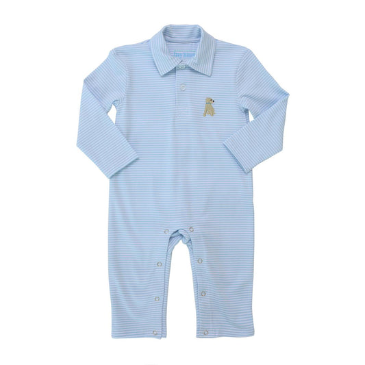 Puppy Polo Romper  - Doodlebug's Children's Boutique