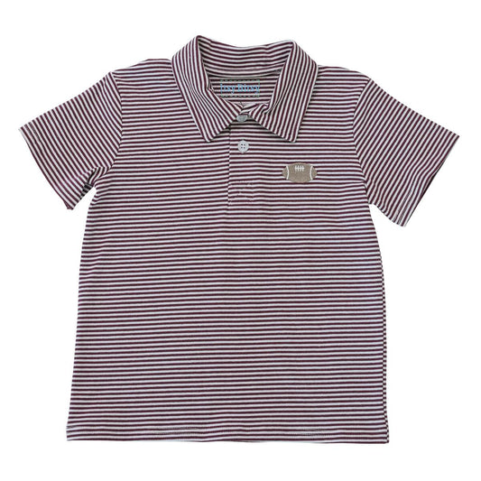 Maroon Game Day Polo - Doodlebug's Children's Boutique