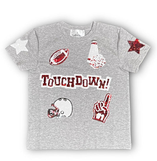 Red Sequin Touchdown Tee  - Doodlebug's Children's Boutique
