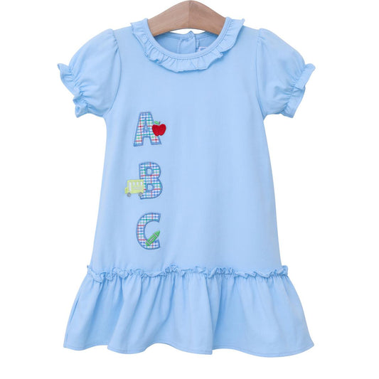 ABC Applique Dress  - Doodlebug's Children's Boutique