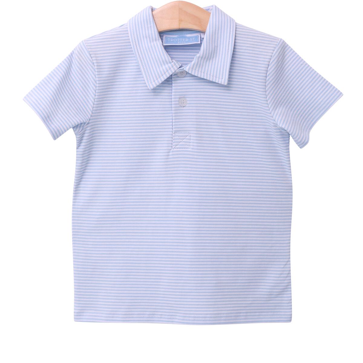 Henry Polo in Light Blue Stripes  - Doodlebug's Children's Boutique