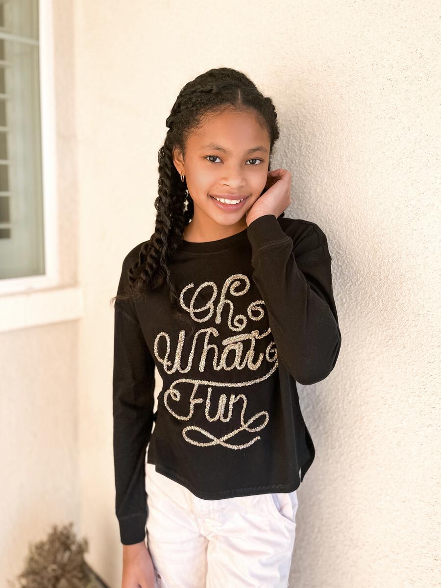 Oh What Fun Tinsel Sweatshirt  - Doodlebug's Children's Boutique