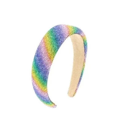 Pastel Rainbow Crystallized Headband  - Doodlebug's Children's Boutique