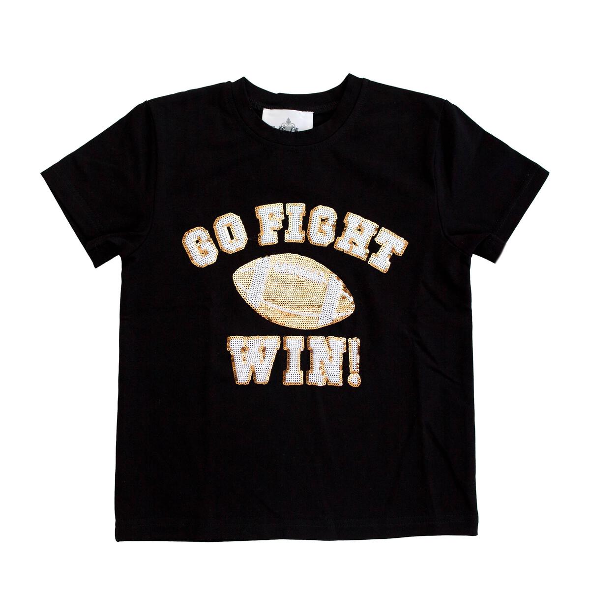 Go, Fight, Win Sequin Tee  - Doodlebug's Children's Boutique