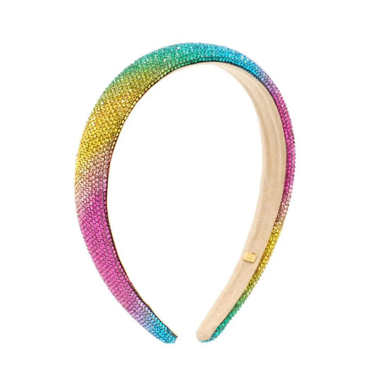 Rainbow Crystallized Thin Headband - Doodlebug's Children's Boutique