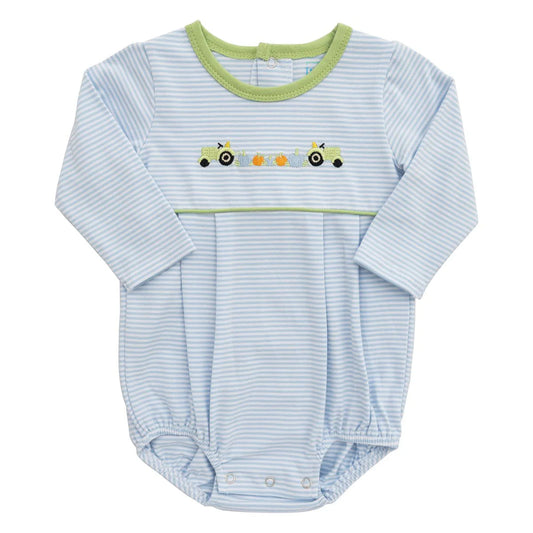 Tractor Pumpkin Long Sleeve Bubble - Doodlebug's Children's Boutique