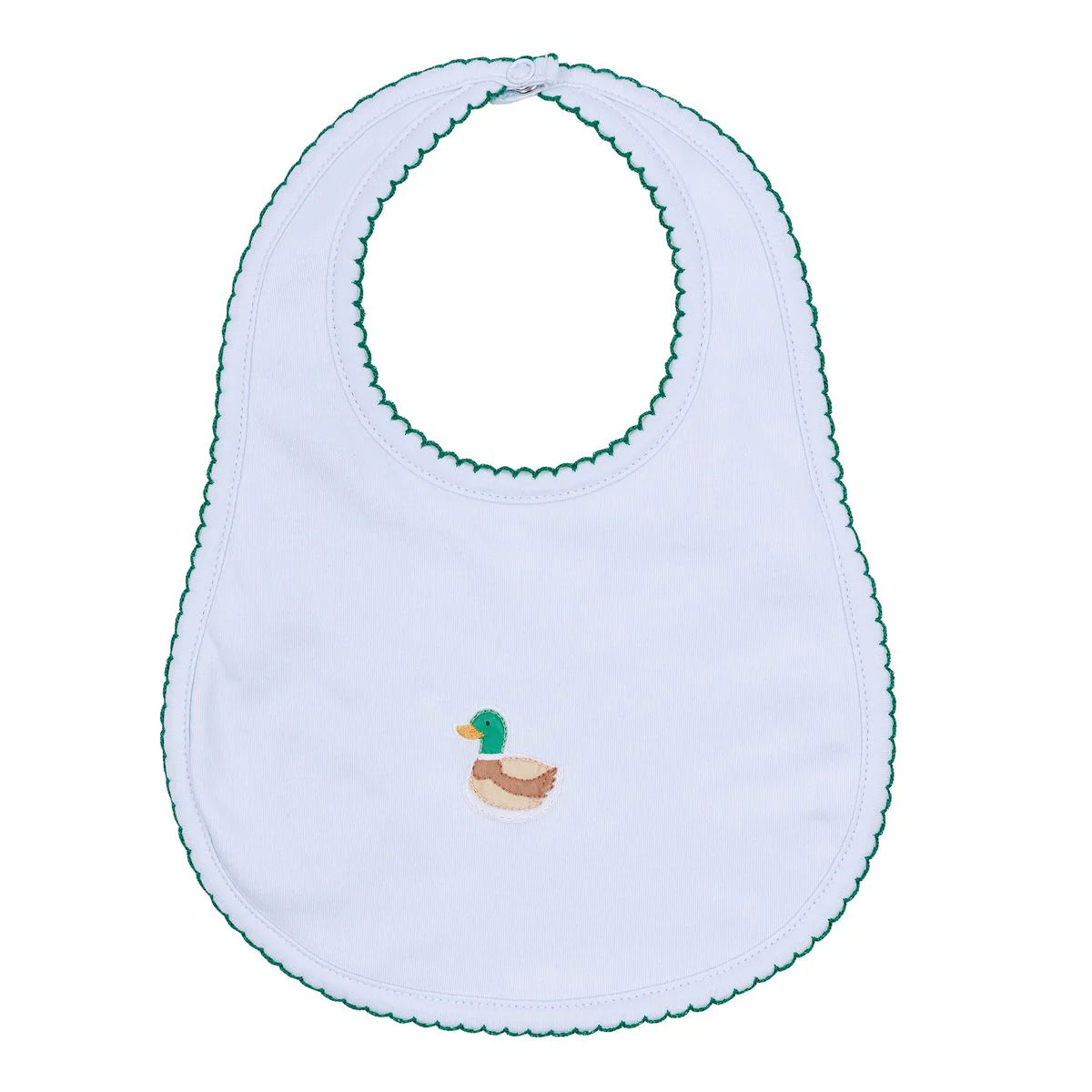 Mini Mallard Bib in Blue - Doodlebug's Children's Boutique