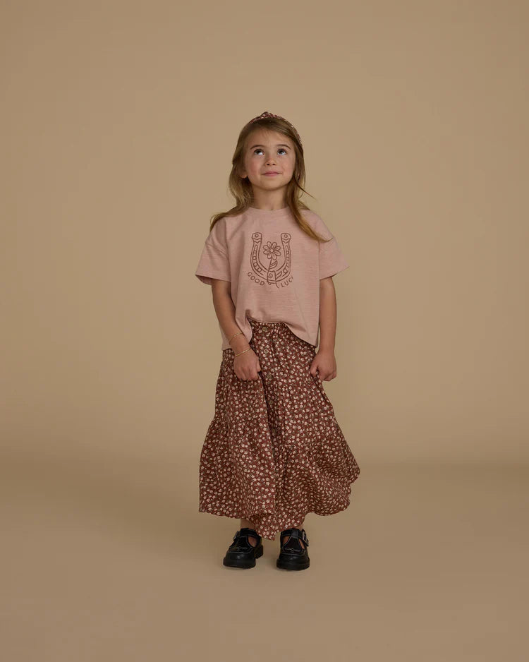 Joelle Skirt in Rosette  - Doodlebug's Children's Boutique