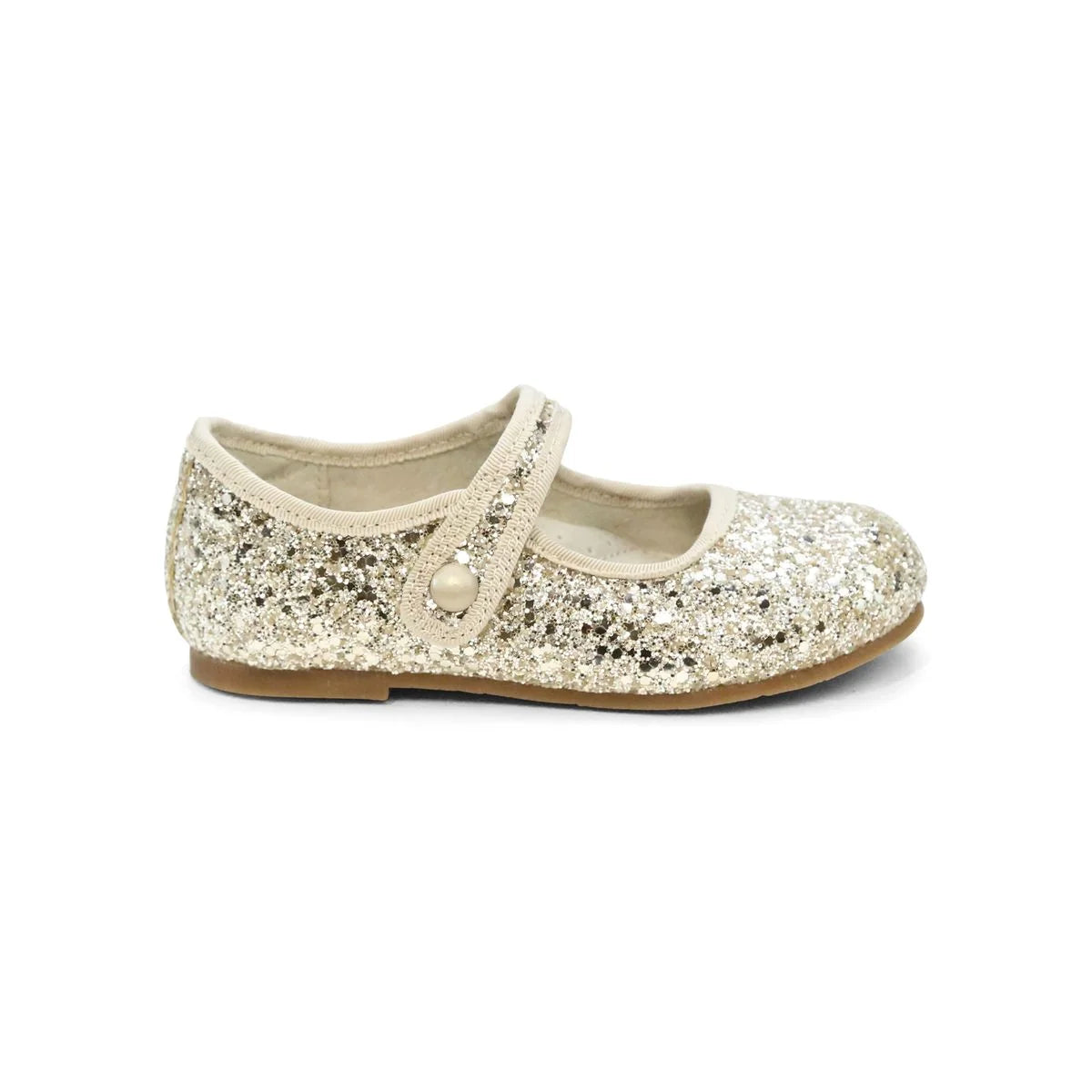 Renata Mary Jane in Light Gold Glitter