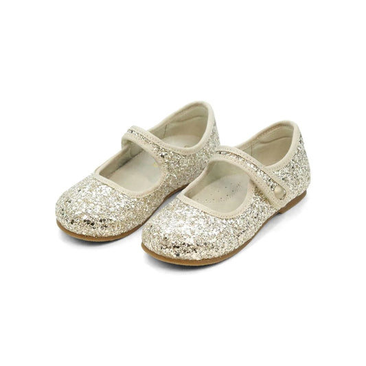 Renata Mary Jane in Light Gold Glitter