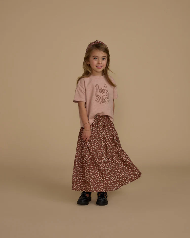 Joelle Skirt in Rosette  - Doodlebug's Children's Boutique