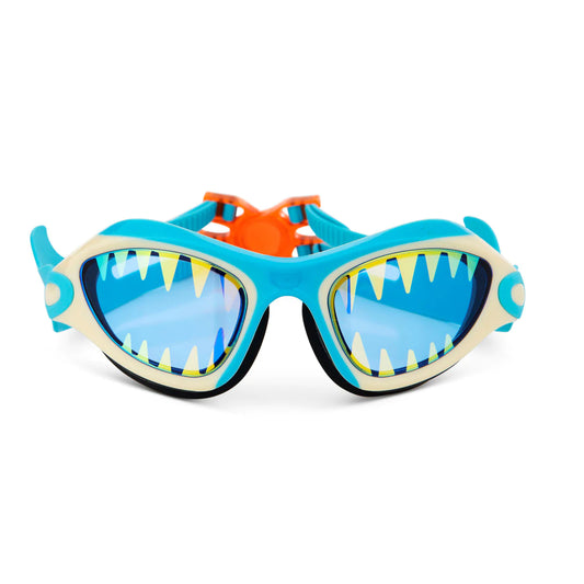 Shark Tooth White Megamouth Swim Goggles  - Doodlebug's Children's Boutique