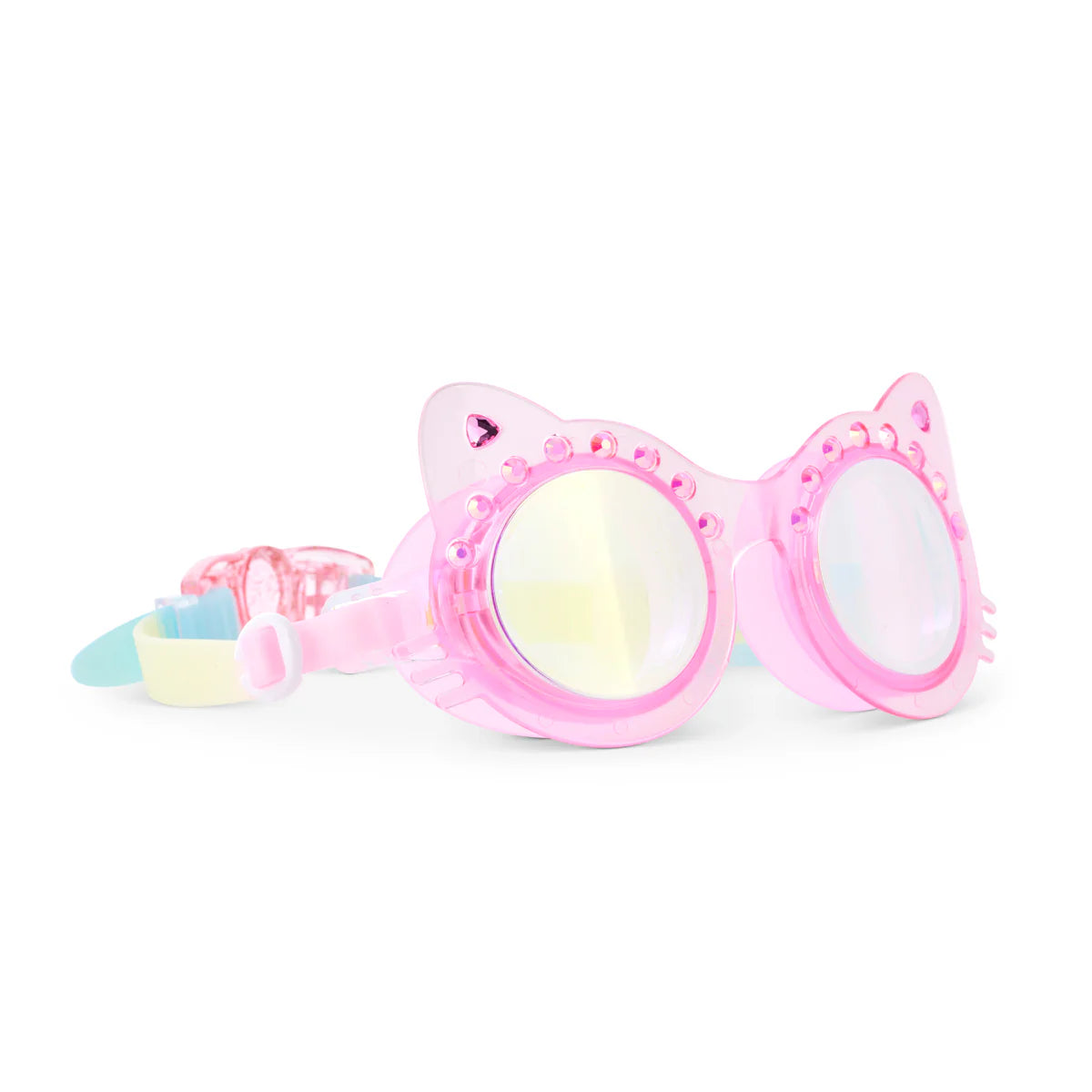 Purrfect Pink Frosted Feline Swim Goggles - Doodlebug's Children's Boutique