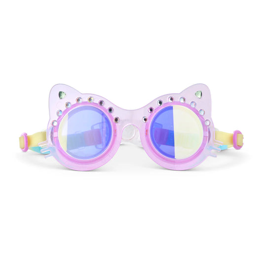 Purrfect Purple Frosted Feline Swim Goggles - Doodlebug's Children's Boutique
