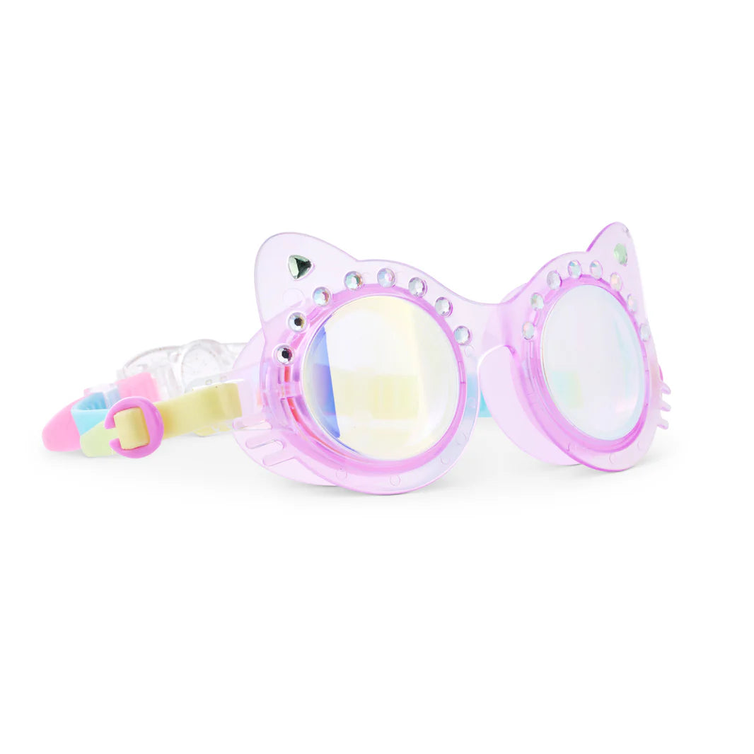 Purrfect Purple Frosted Feline Swim Goggles - Doodlebug's Children's Boutique
