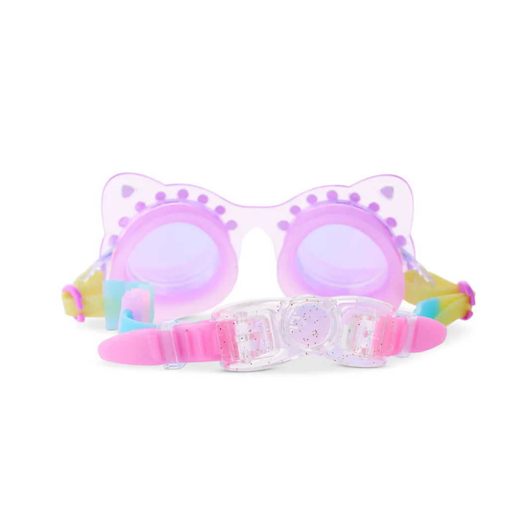 Purrfect Purple Frosted Feline Swim Goggles - Doodlebug's Children's Boutique