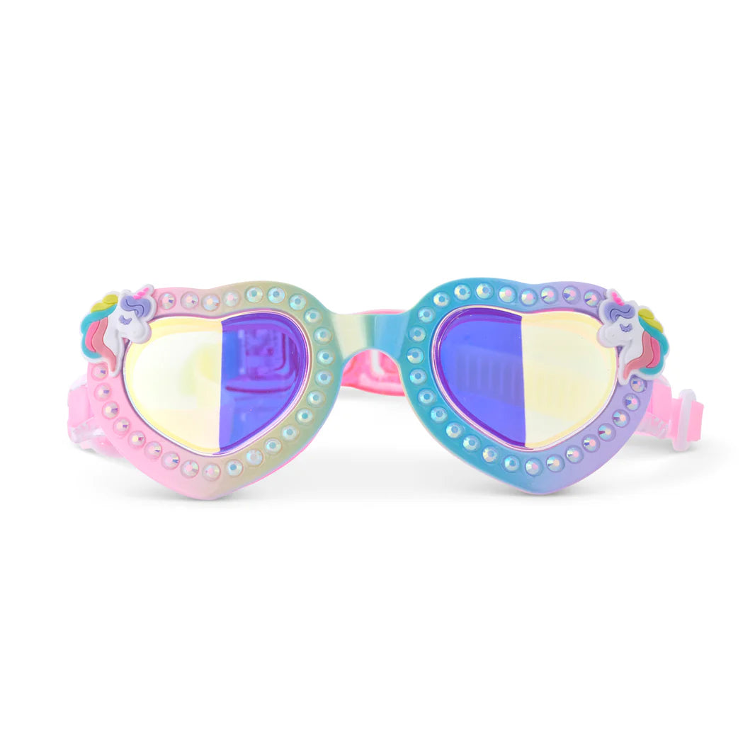 Color Burst Rainbow Uni Glow Swim Goggles - Doodlebug's Children's Boutique