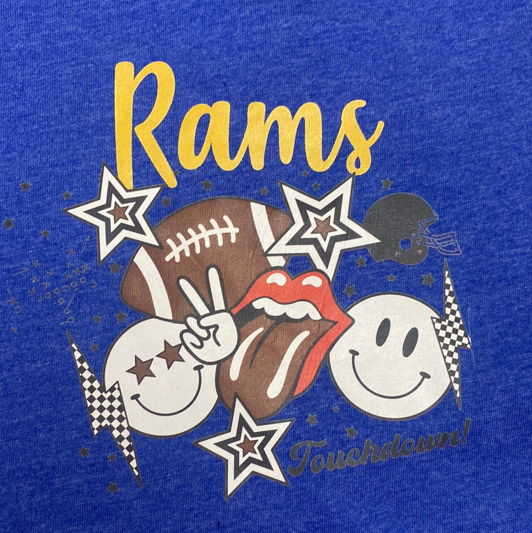 Rams Football Star Tee  - Doodlebug's Children's Boutique