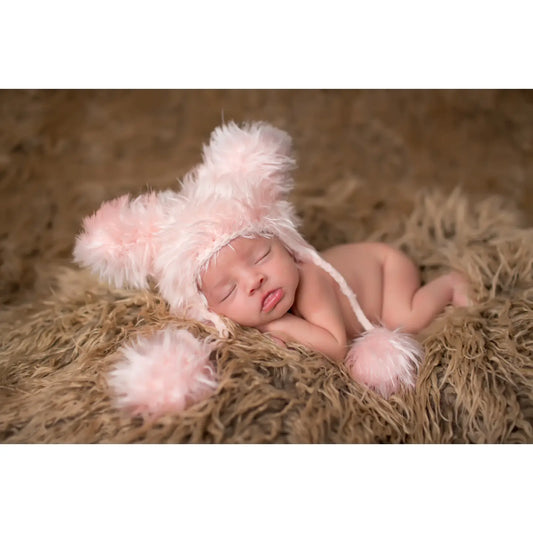Dakota Plush Pink Bear Hat  - Doodlebug's Children's Boutique