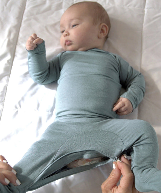 Convertible Pajama in Clover - Doodlebug's Children's Boutique