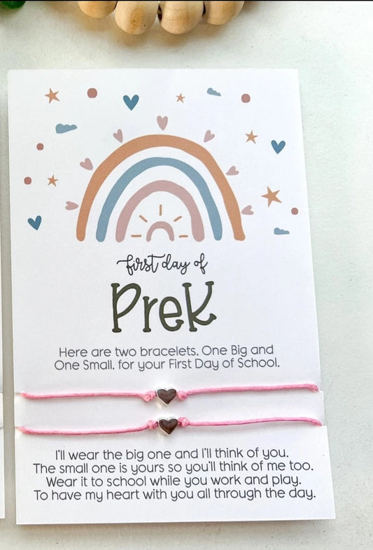 Pre K Boho Rainbow Back To School Wish Bracelet for Mommy and Me  - Doodlebug's Children's Boutique