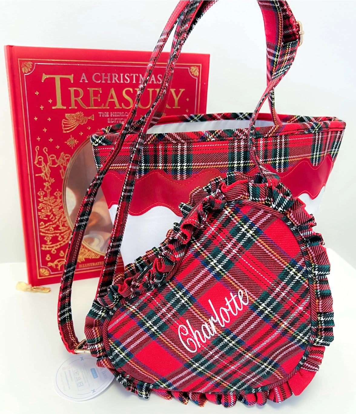 Red Plaid Heart Purse  - Doodlebug's Children's Boutique