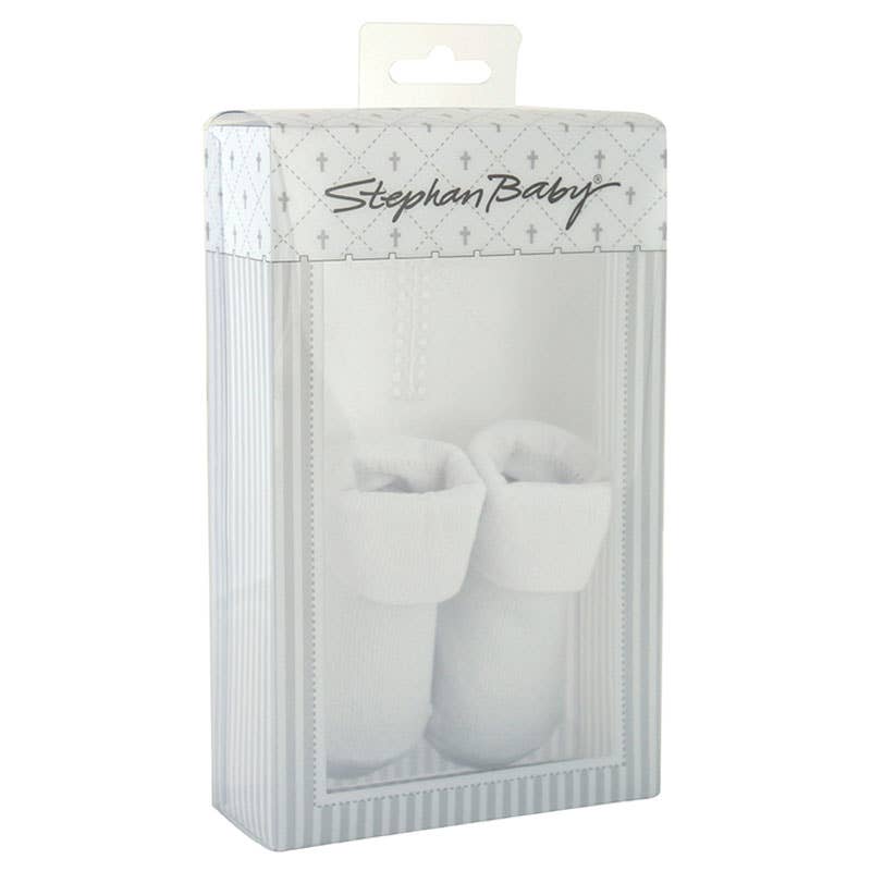 Embroidered Cross Bib & Sock Set