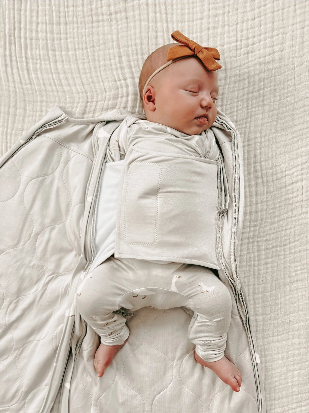 Swaddle Sleep Bag 1.0 Tog in Goose - Doodlebug's Children's Boutique