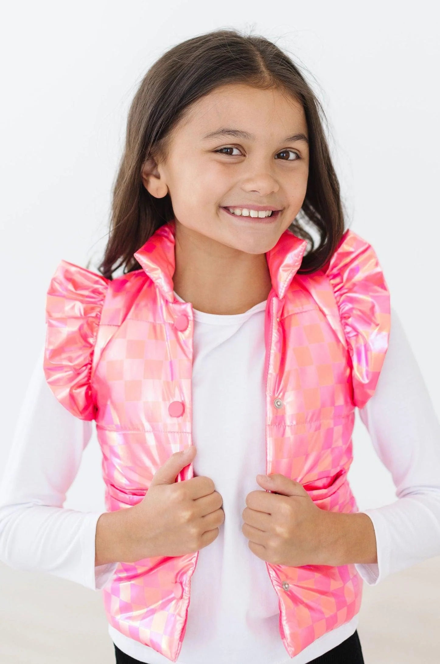 Neon Pink Puffer Vest  - Doodlebug's Children's Boutique