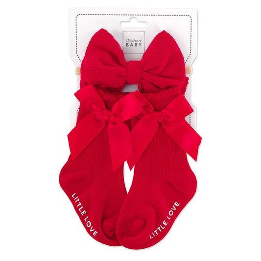 Red Headband & Socks Set